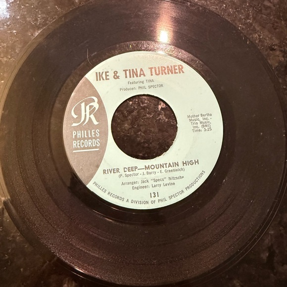 IKE & TINA TURNER - Vinyl 45 record River Deep Mountain High and Down Down - Picture 1 of 2